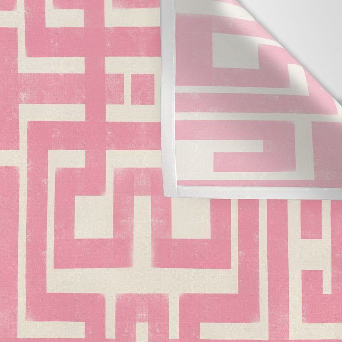 Greco Labyrinth Pattern Wall Tapestry Gallery Image 3