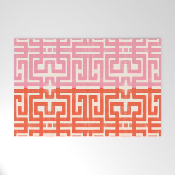 Greco Labyrinth Pattern Welcome Mat Gallery Image 1