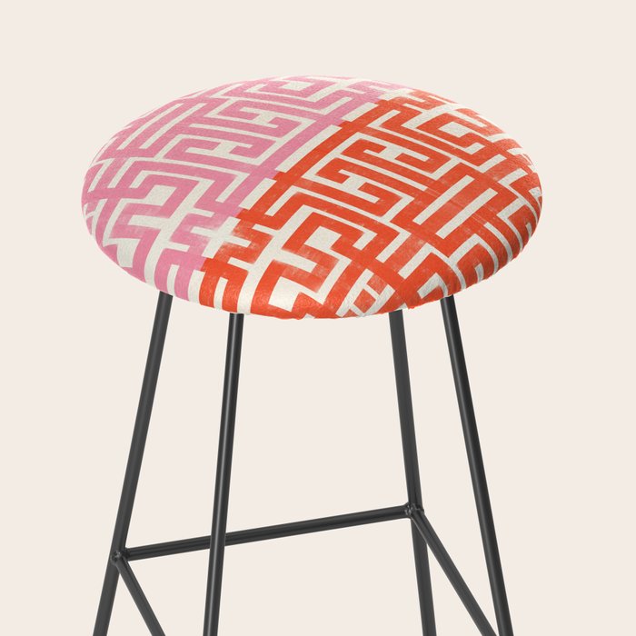 Greco Labyrinth Pattern Stool Gallery Image 2