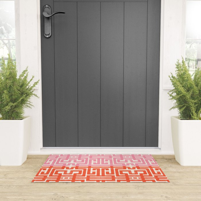 Greco Labyrinth Pattern Welcome Mat Gallery Image 3