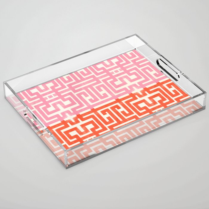 Greco Labyrinth Pattern Acrylic Tray Gallery Image 1