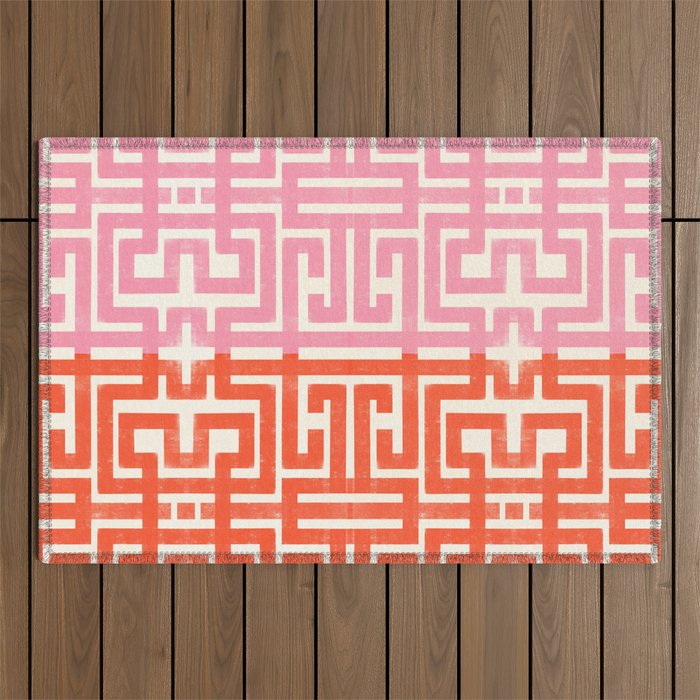 Greco Labyrinth Pattern Outdoor Rug Gallery Image 1