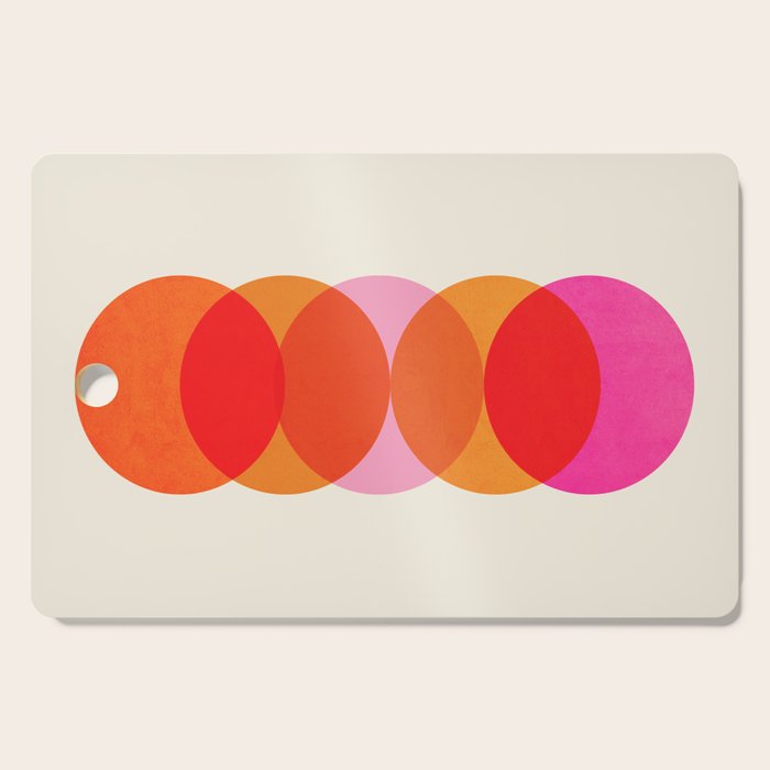 Abstraction_COLOUR_CIRCLES_001 Cutting Board Gallery Image 1