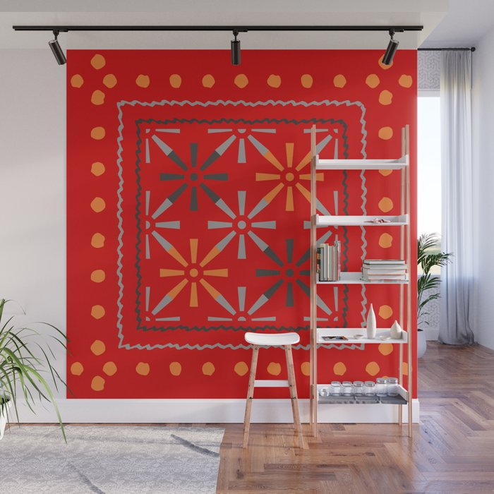 Nativo Red Wall Mural Gallery Image 1