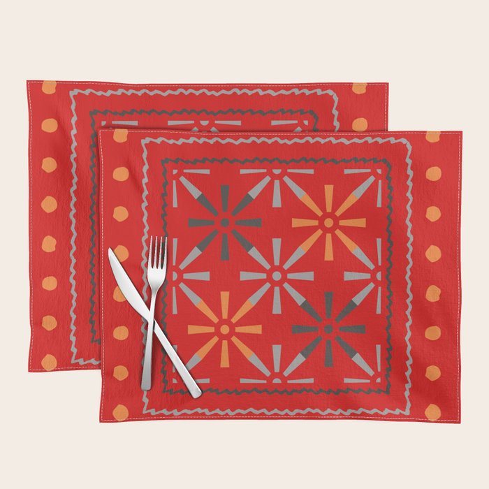 Nativo Red Placemat Gallery Image 1