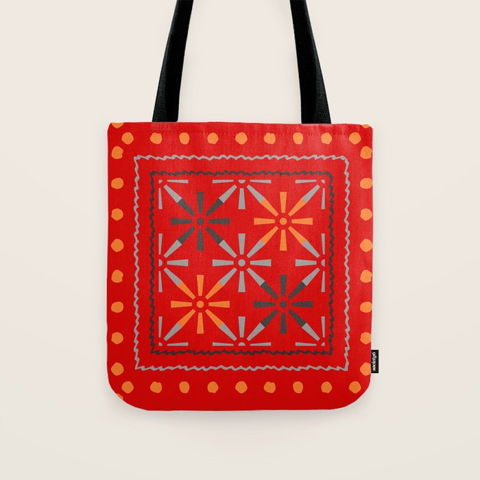 Nativo Red Tote Bag Gallery Image 1
