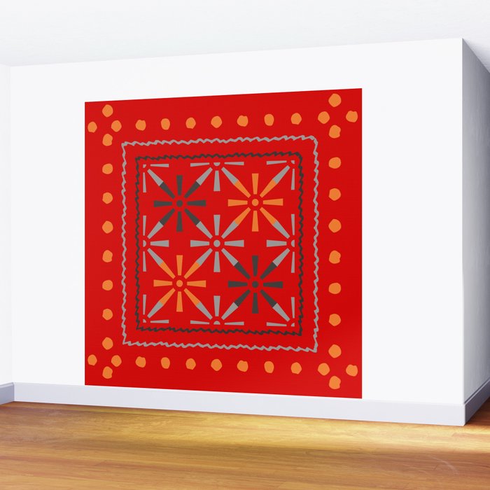 Nativo Red Wall Mural Gallery Image 2