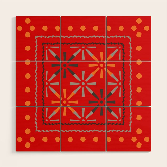Nativo Red Wood Wall Art Gallery Image 1