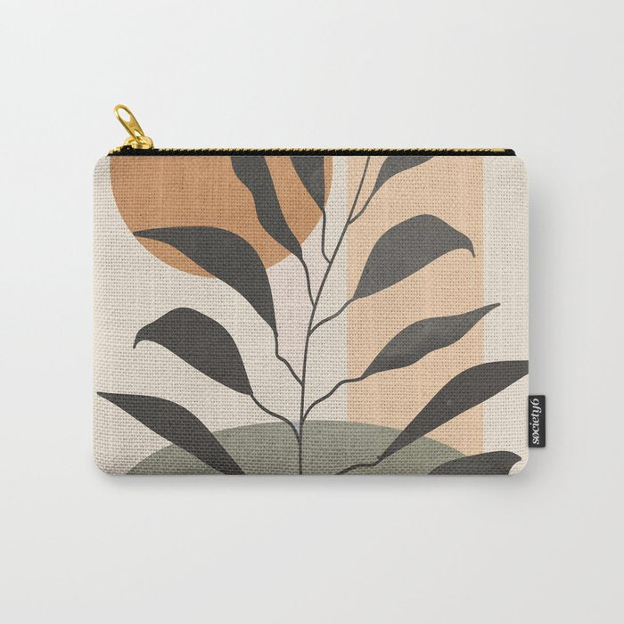 Tropical Leaf- Abstract Art 23 Carry All Pouch Gallery Image 1