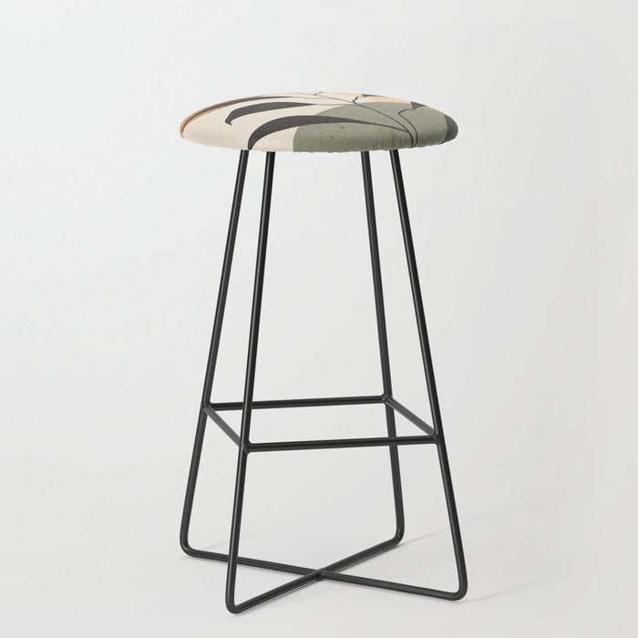 Tropical Leaf- Abstract Art 23 Stool Gallery Image 1