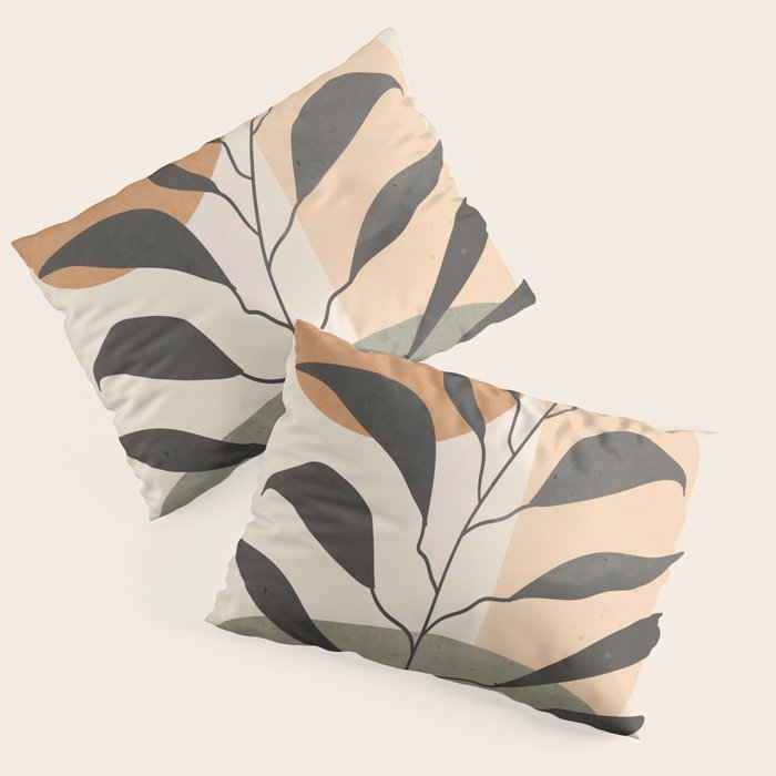 Tropical Leaf- Abstract Art 23 Pillow Sham Gallery Image 1