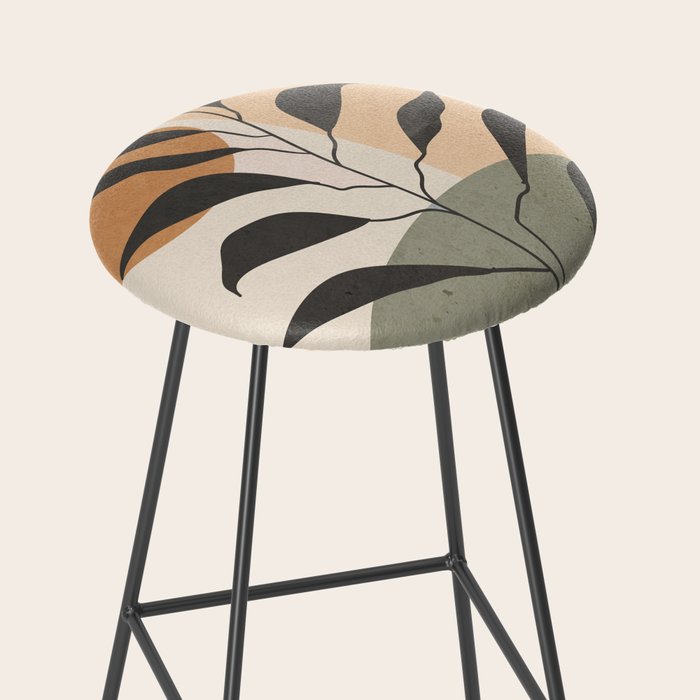 Tropical Leaf- Abstract Art 23 Stool Gallery Image 2