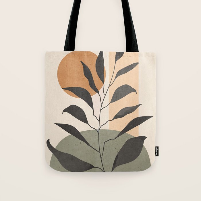 Tropical Leaf- Abstract Art 23 Tote Bag Gallery Image 1