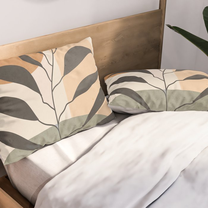 Tropical Leaf- Abstract Art 23 Pillow Sham Gallery Image 2