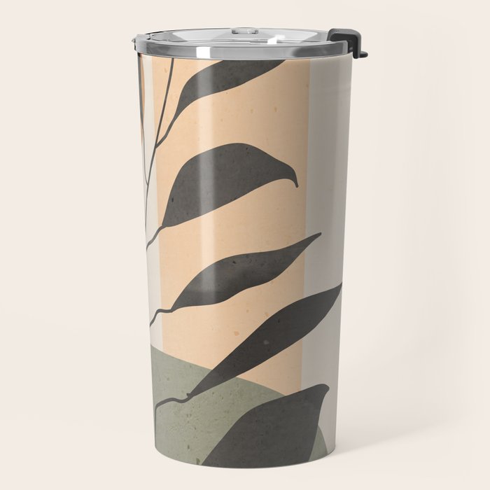 Tropical Leaf- Abstract Art 23 Travel Mug Gallery Image 2
