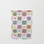 Colorful Checkerboard 80s - Pastel Colors Wall Hanging Gallery Image 1