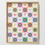 Colorful Checkerboard 80s - Pastel Colors Serving Tray Gallery Image 1