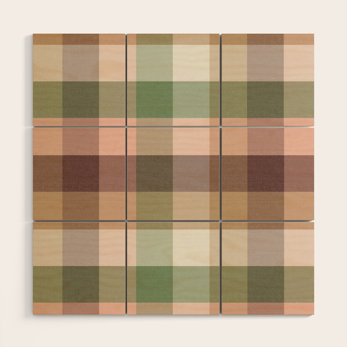 Timberland Gingham Plaid Cozy Heirloom Multi Wood Wall Art Gallery Image 1