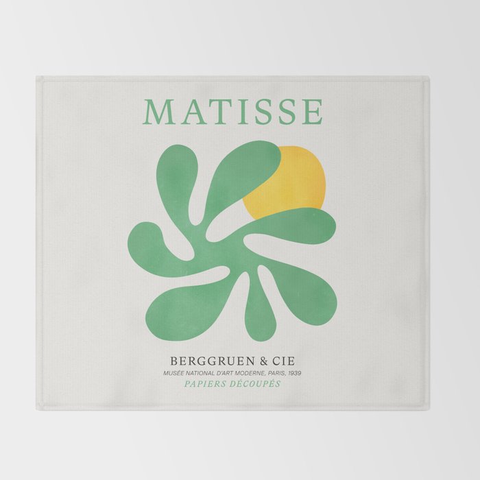 Star Leaf: Matisse Paper Cutouts VI Throw Blanket Gallery Image 2