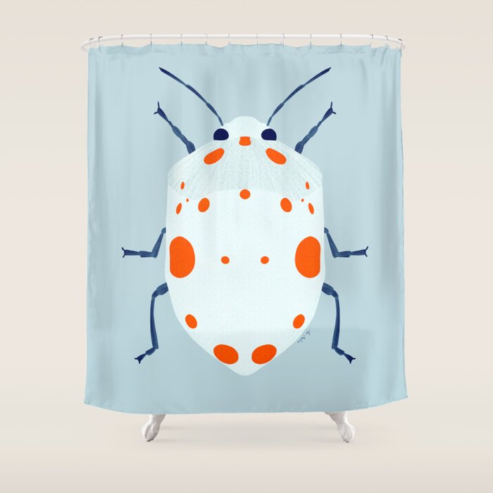 Cute beetle Shower Curtain Gallery Image 1
