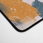 Misty Blooms- abstract - blue , pink and yellow Desk Mat Gallery Image 4