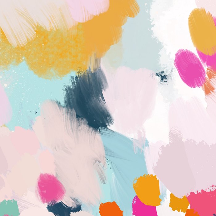 Misty Blooms- abstract - blue , pink and yellow Coffee Mug Gallery Image 2