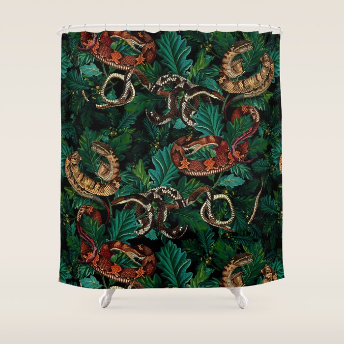 Dangers in the forest Shower Curtain Gallery Image 1