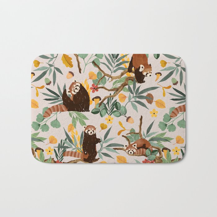 RED PANDAS IN WILD NATURE 10 Bath Mat Gallery Image 1