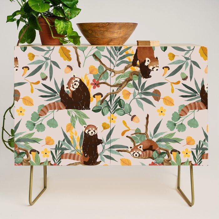 RED PANDAS IN WILD NATURE 10 Credenza Gallery Image 1
