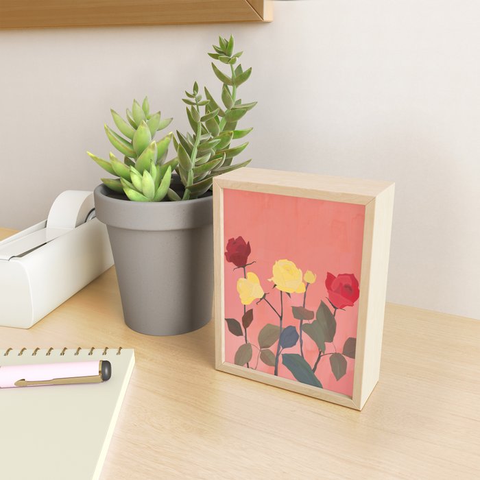 Red and Yellow Roses Mini Art Print Gallery Image 2