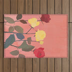 Red and Yellow Roses Outdoor Rug Gallery Image 1