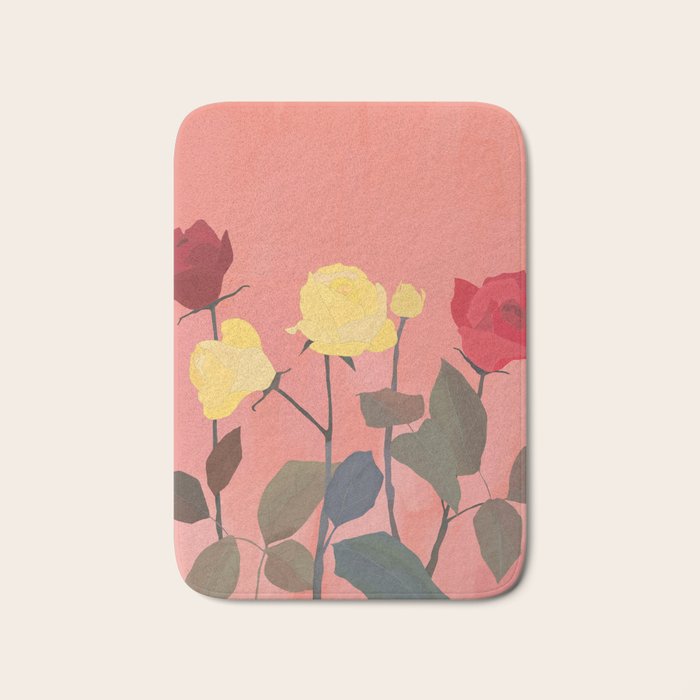 Red and Yellow Roses Bath Mat Gallery Image 1