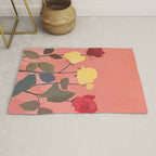 Red and Yellow Roses Rug Gallery Image 1