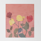 Red and Yellow Roses Throw Blanket Gallery Image 2
