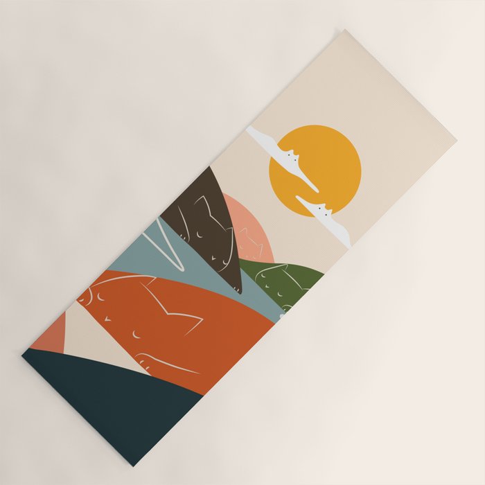 Cat Landscape 104 Yoga Mat Gallery Image 1