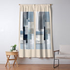 Soft Blue Forms I Window Curtain Gallery Image 5