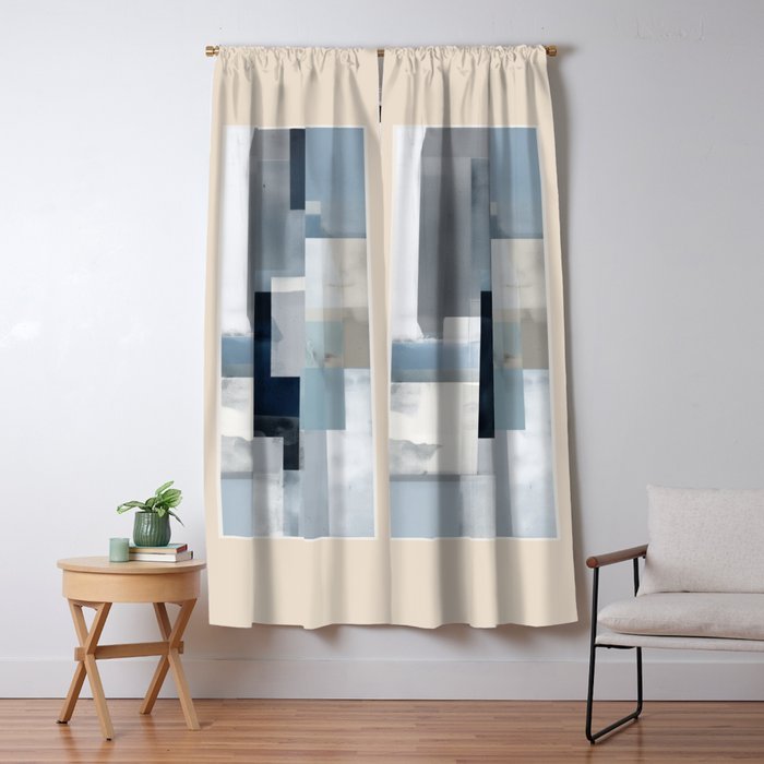 Soft Blue Forms I Window Curtain Gallery Image 5