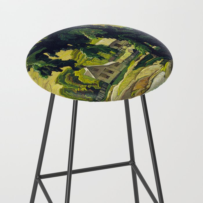 Farm Haliburton oil on hardboard 1940 Franklin Carmichael Canadian artist Art Nouveau Post-Impressio Stool Gallery Image 2