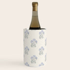 Vintage Sketched Floral Block Print - Blue Beige Wine Chiller Gallery Image 2