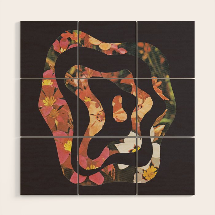 Contours of Blooms #2 Wood Wall Art Gallery Image 1