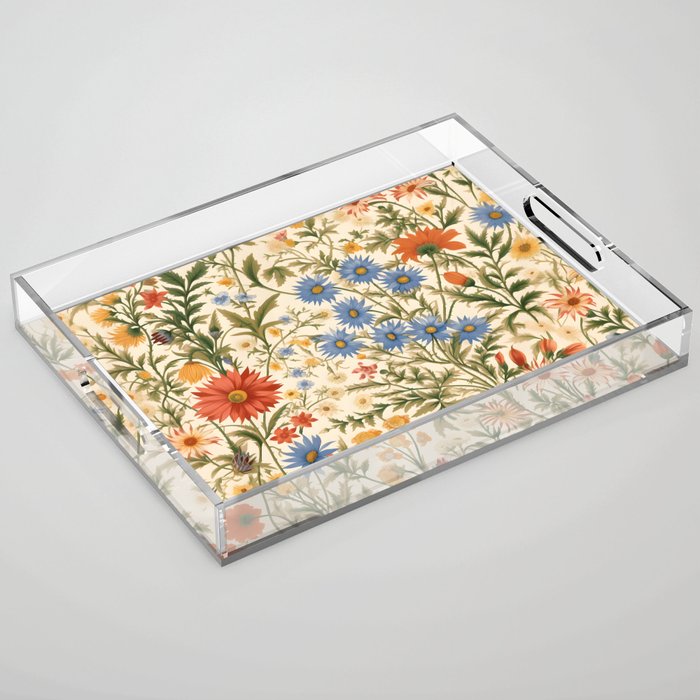 Countryside Bloom Arcane Floral Garden Acrylic Tray Gallery Image 1