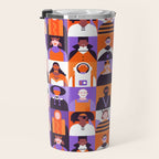 Diverse people in halloween costume pattern Travel Mug Gallery Image 3