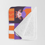 Diverse people in halloween costume pattern Throw Blanket Gallery Image 3