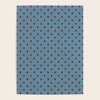Polka Dot Blue and Brown Classic Pattern Poster Gallery Image 4
