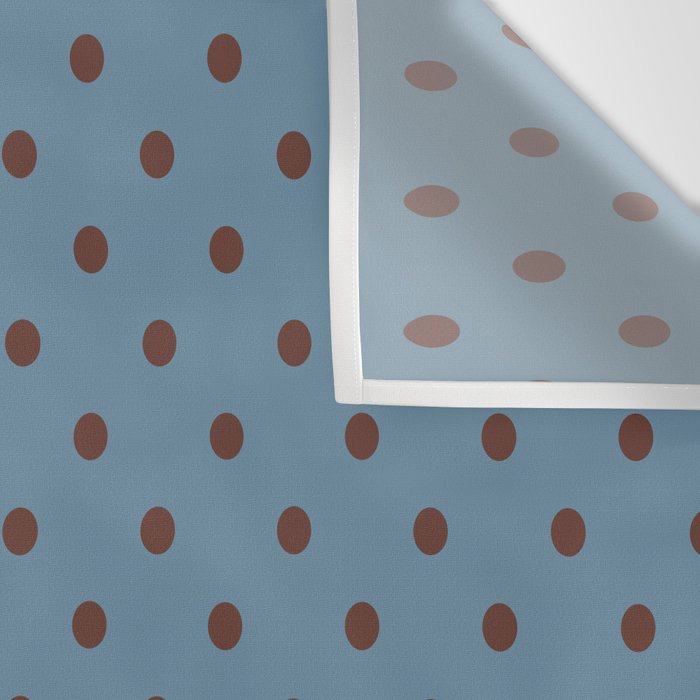 Polka Dot Blue and Brown Classic Pattern Wall Tapestry Gallery Image 3