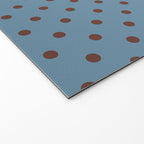 Polka Dot Blue and Brown Classic Pattern Welcome Mat Gallery Image 2