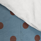 Polka Dot Blue and Brown Classic Pattern Comforter Gallery Image 4