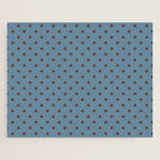 Polka Dot Blue and Brown Classic Pattern Jigsaw Puzzle Gallery Image 1