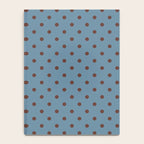 Polka Dot Blue and Brown Classic Pattern Notebook Gallery Image 4