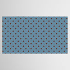 Polka Dot Blue and Brown Classic Pattern Tablecloth Gallery Image 2